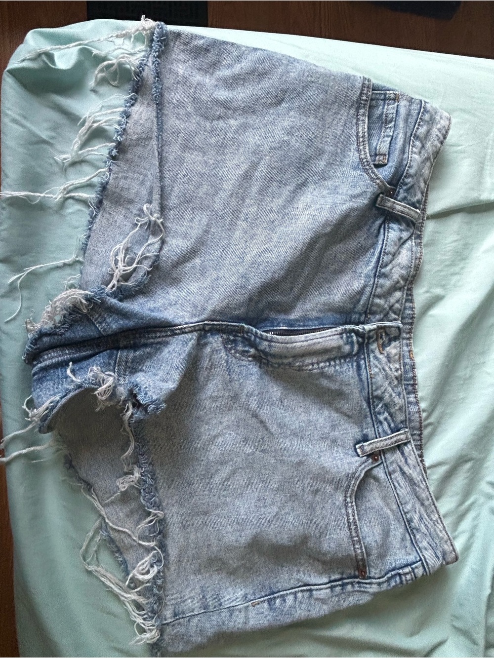 Old Navy Light Blue Distressed Denim Cutoff Shorts
